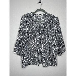 Early Ulla Johnson 100% silk blouse - batik print pattern - size 4